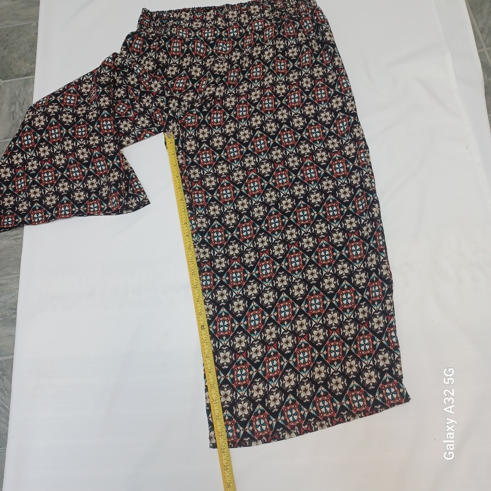 Studio 253 Pant Size 1X Multicolor Patterned Fabric - Picture 11 of 12